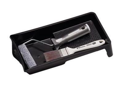 Boldrini Ensemble de vernis à ongles complet avec mini rouleau avec poignée de 10 cm, bac et brosse à vernis à ongles