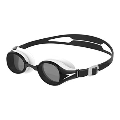 Speedo Unisex – ungdom hydropure Junior skyddsglasögon, svart/vit/rök, en storlek