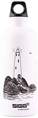 SIGG X Moomin Lighthouse Kids Drinkfles (0,6 L), niet-giftige waterfles met lekvrije deksel, gemaakt in Zwitserland aluminium fles voor water