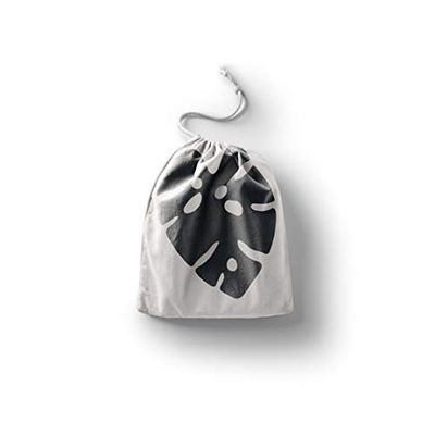 Bonamaison Imprimé Sacs de Coton avec Cordon, Sac D'Épicerie, Sac À Provisions, Réutilisables, Écologique, Pliable, Taille: 40x50 Cm