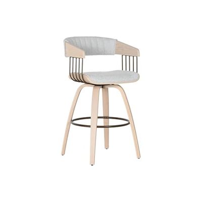 SILLA MADERA POLIESTER 51X55X76,5 GRIS