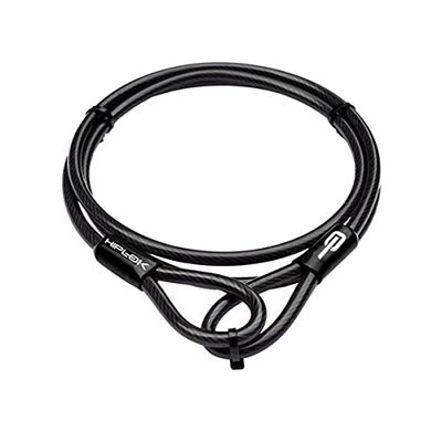 Hiplok 2MC Cabo, cabo suplementar, unissexo, ALL BLACK, 200 cm de perímetro