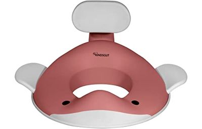 Kindsgut Kindertoiletbril Walvis voor kinderen, schattig walvisdesign, verkrijgbaar in moderne kleuren, vrij van schadelijke stoffen en kindvriendelijk, roze
