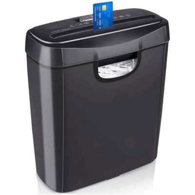 Bakaji Distruggi Documenti Elettrico Trita Carte Portatile Salvaspazio Distruggidocumenti per Fogli Carta A4 con Contenitore di Raccolta 10 Lt