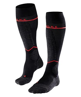 FALKE Sk4 Energizing Light W Kh Lana Filo Funzionale Con Compressione, Calzini da sci Donna, Nero Black-Mix 3010, 35-36