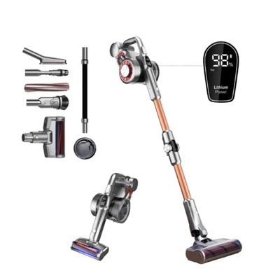Jimmy H9 Pro Balai électrique sans Fil Flexible, Batterie Amovible, 600 W, 200 AW et 25 Kpa Puissance, autonomie 80 Minutes, écran LED Intelligent, Filtre HEPA et Station de Charge
