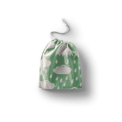 Bonamaison Impreso Algodón Bolsas con Cordón, Bolsa con Cordel para el Hogar y el Almacenamiento de Verduras, Bolso de Compras, Plegable, Ecologica, Reutilizables, Tamaño: 12x15 Cm
