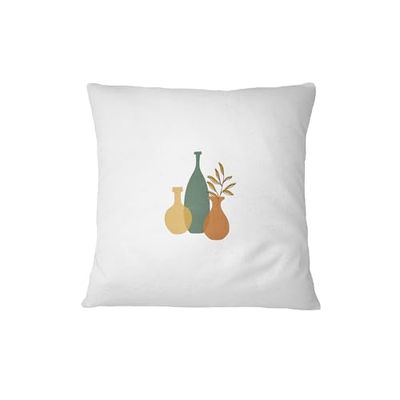 Bona Basics, Fodera decorativa per cuscino, decorazione per la casa, per divano, caffetteria, Dimensioni: 45X45 cm, Colore: Bianco