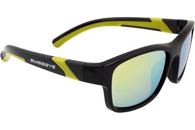 SWISSEYE Kids Rocker Pro Kindersportbril, Black Shiny/Yellow, XS