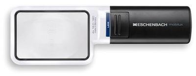 Eschenbach LED 4x (75mm x 50mm) Lupas de bolsillo con luz