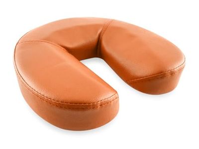 QUIRUMED Cuscino facciale, a forma di ferro di cavallo, 29 x 27 x 7 cm, colore arancione, imbottitura in schiuma, per Yoga, per Fitness, per Massaggio