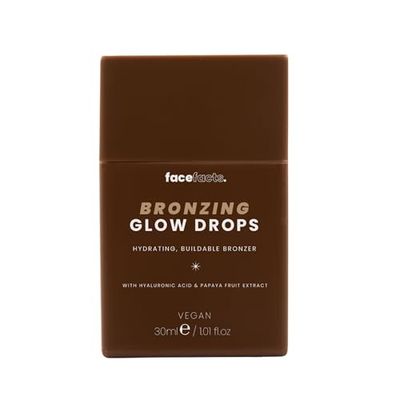 Face Facts Bronzing Glow Drops, Hydrating Buildable Bronzer with Hyaluronic Acid, Vegan, 30ml