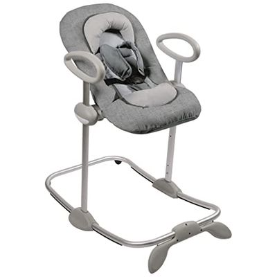 BÉABA Up & Down III, rede para bebés e crianças, altura ajustável, função de baloiço e 4 alturas diferentes, unissexo para crianças, ergonómica e segura, cinzento