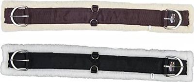 HKM Western Sangle de Selle en Peluche Noir 85 cm