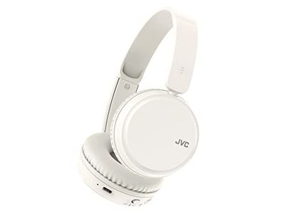 JVC Casque sans Fil Supra-aural, 3 Modes sonores(Basse/Clair/Normal), 35H d'autonomie, Léger, Structure pivotante et Pliable à Plat, Connexion Multipoint, Bluetooth, HA-Z37W-W (Blanc)