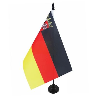 BANDIERA DA TAVOLO RENANIA-PALATINATO 21x14cm - PICCOLA BANDIERINA LAND DI RHEINLAND-PFALZ - GERMANIA 14 x 21 cm - AZ FLAG