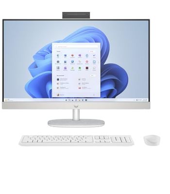 HP PC desktop all-in-one | Display FHD da 27" | AMD Ryzen™ 7730U | RAM DDR4 da 16 GB | SSD da 1 TB | Unità grafica AMD Radeon™ | Windows 11 Home | Bianco