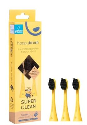 happybrush Eco Vibe 3 all Black Aufsteckbürsten (Schwarz) Marca