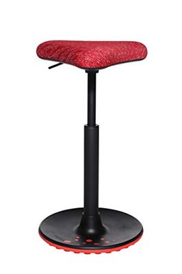Topstar Sitness H1 Tabouret de Travail pivotant réglable en Hauteur Housse en Polyester Rouge