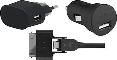 BBC Opladen set 3 in 1 voor iPhone/apparaat Micro USB zwart