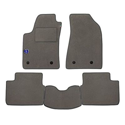 Set Tappetini realizzato per VOLVO S70 anno dal 1997 al 2004 in Moquette tessuto di velluto lavabile Colore GRIGIO con Stemma