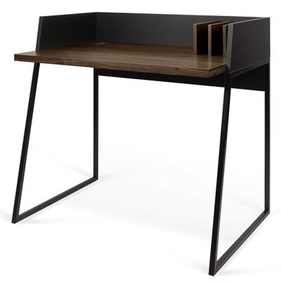 TEMAHOME Volga bureau hout notenhout fineer/zwart 90 x 60 x 88 cm