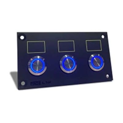 DISEÑOS Y TECNOLOGIA, S.A. Nuevo 2024-PLACA MONTADA met 2 drukknopen + 1 INTERRUPTOR, NPE-719 Other, meerkleurig, eenheidsmaat