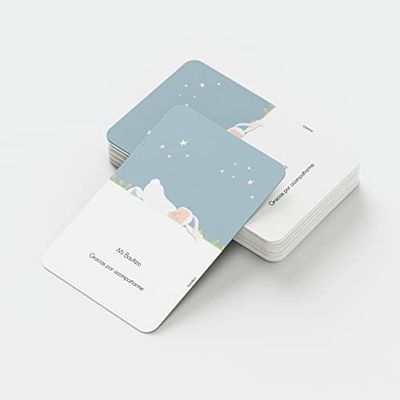 Susiko Recordatorios de Bautizo para Niño, 20 recordatorios de bautizo con diseño entrañable, Esquinas redondeadas, Cartulina Premium