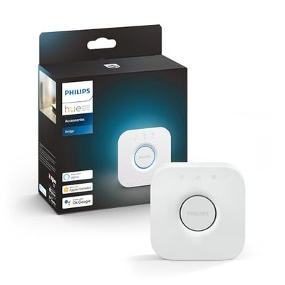 Philips Hue Bridge 2.0 : Hub Central de Contrôle d'Éclairage Intelligent, fonctionne avec Alexa, Google Assistant & Apple HomeKit, Commande Intuitive par l'application connectée Philips Hue