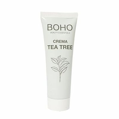 BOHO Beauty Essentials | Crema Tea Tree Bio 40 Ml| Aceite de Árbol del Té, Neem y Jojoba | Cuidado Natural para Pieles Grasas | PAO 12M