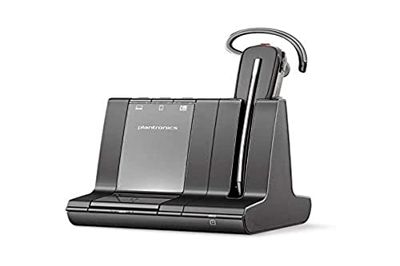 Plantronics DECT Mono-headset 'Savi W8240' convertibel, met basisstation, hoofdbeugel + nekbeugel en oorhaak, SoundGuard, zwart