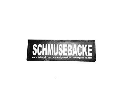 Verwisselbare Patches, 1 paar, SCHMUSEBACKE, Maat: Large, Black