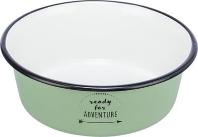 TRIXIE Ciotola smaltata/acciaio inossidabile, 0,3 L/Ø 12 cm, verde – 25211