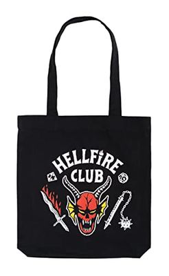 Grupo Erik Officiële Stranger Things - Tote Bag Hellfire Club - Katoenen Draagtas - Boodschappentas