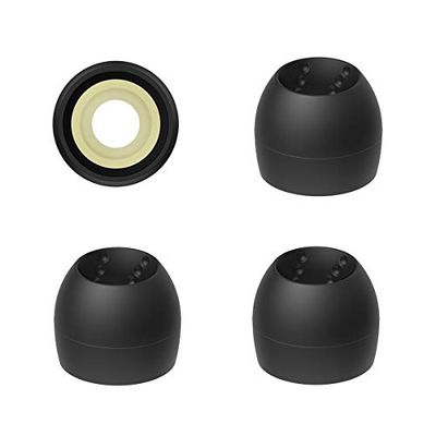 JVC EPFX10 - Set di 4 auricolari a spirale, dimensioni da piccola a grande, adatti a molti modelli JVC (piccoli), colore: nero