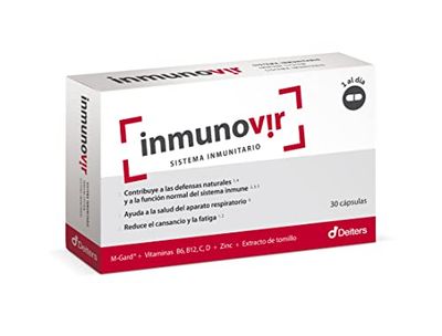 DEITERS - Inmunovir 30 Cápsulas, Defensas Inmunitarias, con Vitamina C Pura, Vitamina E Natural y Vitamina C y D, para Aumentar Defensas, Vitaminas para Sistema Inmunológico
