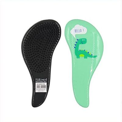Sinelco Cepillo Sibel Mini D-Meli-Melo Dino Hello Verde, Único, Estándar