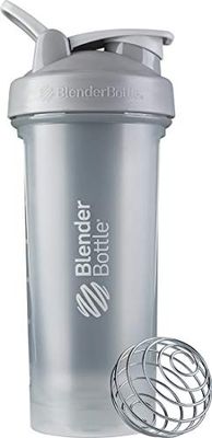 BlenderBottle Shaker Classic V2 avec Boule en Acier Inoxydable, Parfaite pour Les Boissons protéinées, Passe au Lave-Vaisselle, 830 ML, Gris Galet