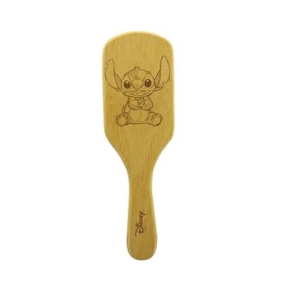 DISNEY Stitch - Detangling Wooden Brush - Ideal For Delicate Hair - Official Product Disney