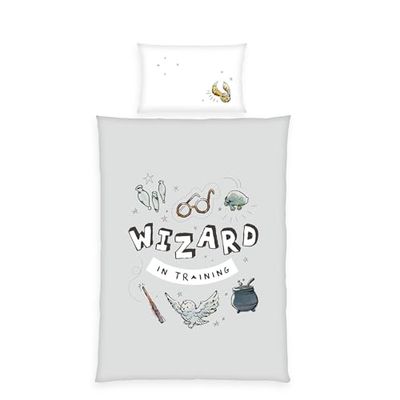 Herding Harry Potter sängkläder, örngott ca 40 x 60 cm, påslakan ca. 100 x 135 cm, med lättgående dragkedja, 100% bomull/Renforcé