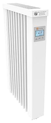 AeroFlow Radiator Mini 650 Watt Elektrische Verwarming - Vuurvaste Kern, App-Ready FlexiSmart Displayregelaar (Android, iOS) - Elektrische Extra Verwarming met Nachtgeheugen