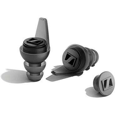 Sennheiser Inserti auricolari SoundProtex - Protezione dell'udito riutilizzabile con 2 filtri intercambiabili - Suono ad alta fedeltà a un livello di volume sicuro - Nero