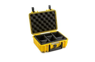 B&W outdoor.cases (leeg) - Het origineel, vakindeling., geel, 270x215x105 (Typ 1000)