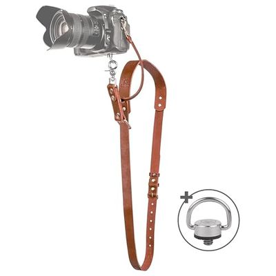 DOSNTO Camera Strap Accessories for One Camera - Professional Single Leather Harness Shoulder Strap Solo Camera Quick Release Gear for DSLR/SLR ProInStyle Strap (Tan)