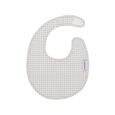 Cambrass - babero redondo con lámina de PVC y cierre con velcro - Mini Windsord crudo 20x26 cm