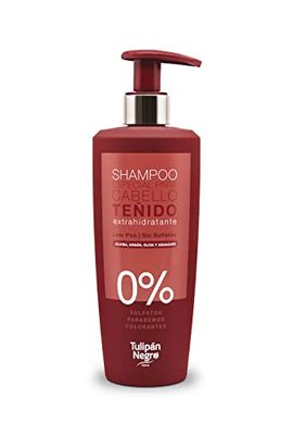 Tulipan Negro, Champô de cabelo tingido sem sulfatos ou parabenos, extra-hidratante, 500 ml