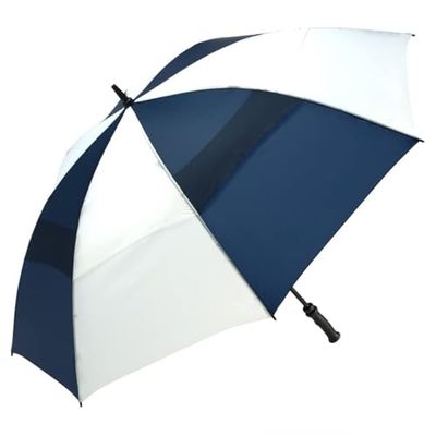 ShedRain Windjammer Geventileerde Auto Open Golf Paraplu, Navy/Wit, Navy/Wit