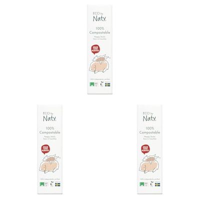 Eco by Naty Ecological Disposable Bags - Baby Nappy Sacks, 100% Compostable and Biodegradable (Pack of 150 pieces)
