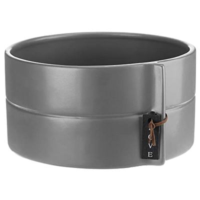 VERDENIA Eliza Blomkrukväxtöverdrag solid blomkruka, dekorativ kruka för växter för inomhus av keramik modern och tidlös design, många färger många storlekar 18 x 9 cm 24915 grå