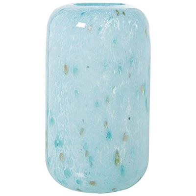 JARRÓN CRISTAL CELESTE MOTEADO °19X34CM